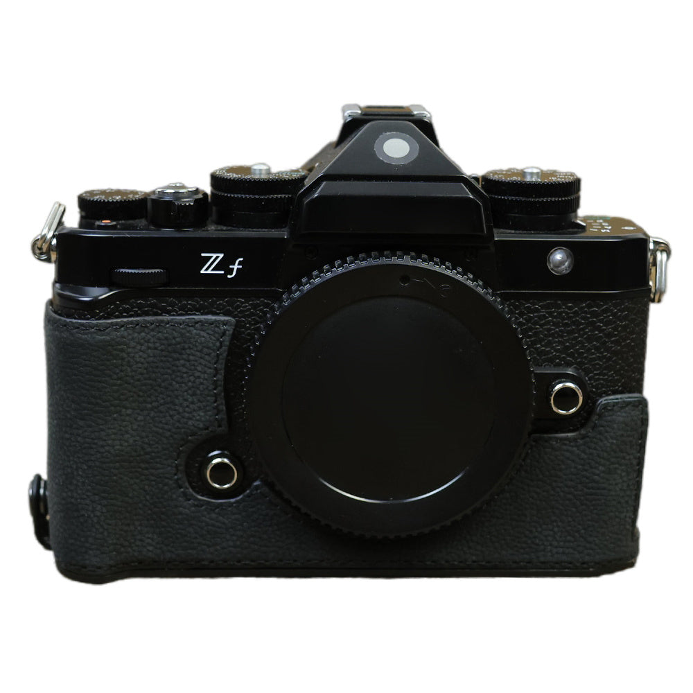 For Nikon Z f Genuine Cow Leather Protective Bottom Case Half Camera Cover with Battery Opening For Nikon Z f Genuine Cow Leather Protective Bottom Case Half Camera Cover with Battery Opening